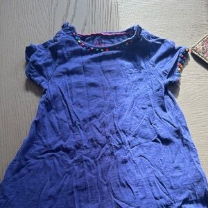 Mini Boden Royal Blue Dress with Multicolor Trim